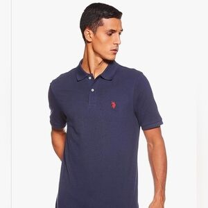U.S. Polo Assn. Navy Polo with Red Logo